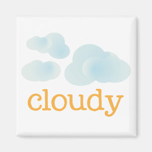 Fridge Weather - CLOUDY Magneet