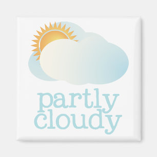 Fridge Weather - GEDEELTELIJK CLOUDY Magneet