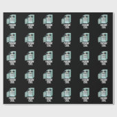 Fridgin Cool Funny Refkoelkast Pun Dark BG Cadeaupapier (Vlak)