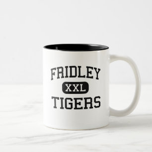 Fridley - Tigers - High School - Fridley Minnesota Tweekleurige Koffiemok
