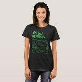 Fried Apple Nutrition Facts Thanksgiving Christmas T-shirt (Voorkant volledig)