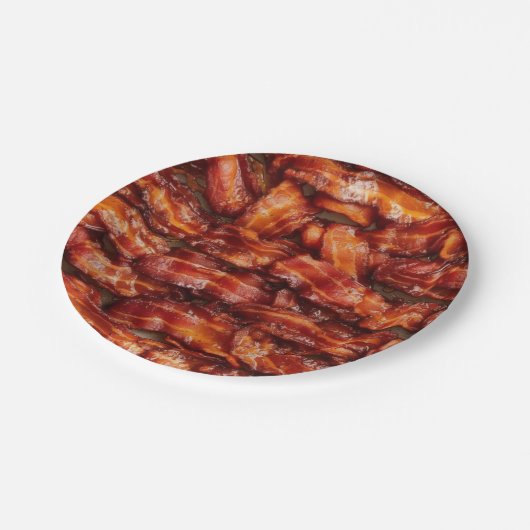 Fried Bacon Breakfast-reeks Papieren Bordje (Gekanteld)