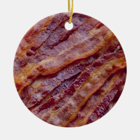 Fried bacon keramisch ornament (Voorkant)