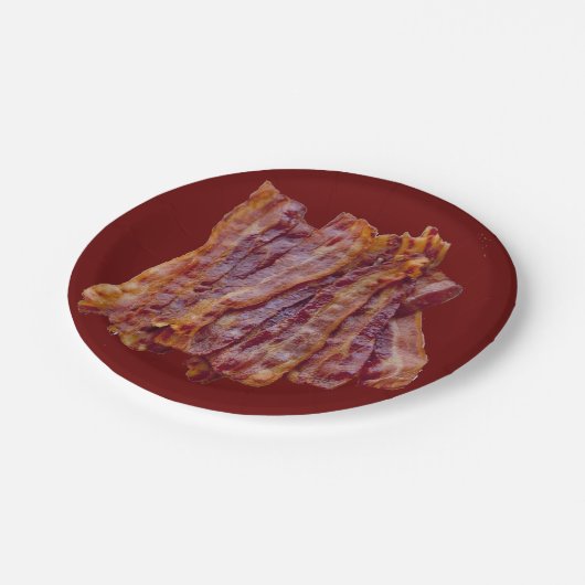 Fried bacon papieren bordje (Gekanteld)