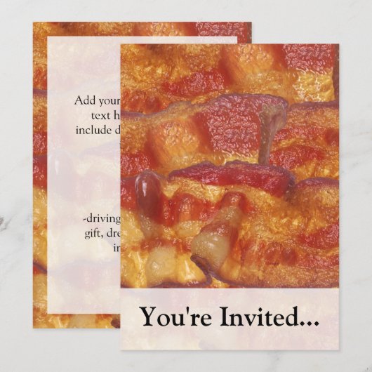 Fried Bacon Strip Kaart (Voorkant / Achterkant)