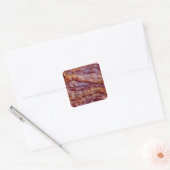 Fried bacon vierkante sticker (Envelop)