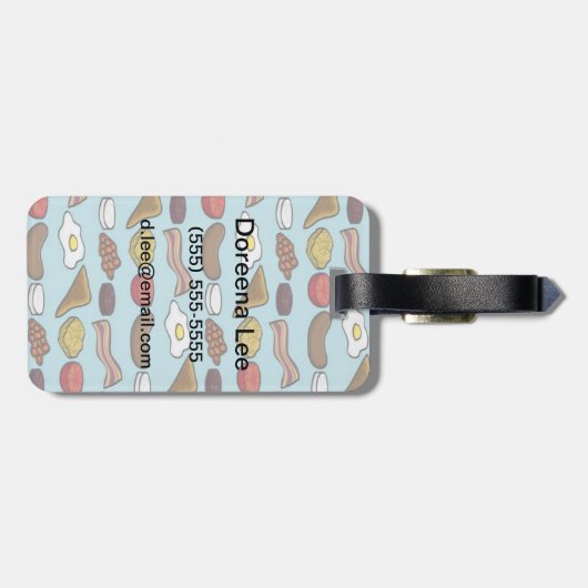 Fried Breakfast Bagagelabel (Achterkant horizontaal)