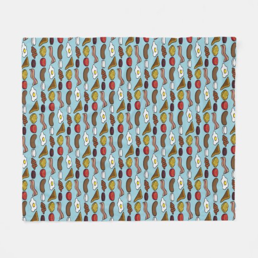 Fried Breakfast Fleece Deken (Voorkant (Horizontaal))