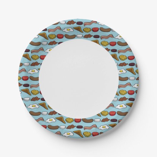 Fried Breakfast Papieren Bordje (Voorkant)