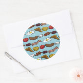 Fried Breakfast Ronde Sticker (Envelop)