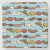 Fried Breakfast Stenen Onderzetter (Voorkant)