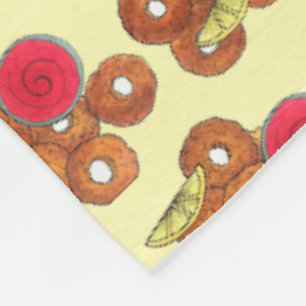 Fried Calamari Rings Italiaanse voedselproducent F Fleece Deken