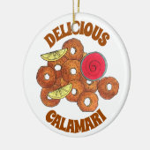 Fried Calamari Rings Italiaanse voedselproducent F Keramisch Ornament (Links)