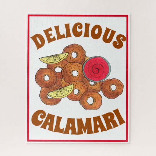 Fried Calamari Rings Italiaanse voedselproducent F Legpuzzel (Verticaal)