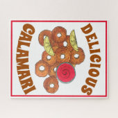 Fried Calamari Rings Italiaanse voedselproducent F Legpuzzel (Horizontaal)