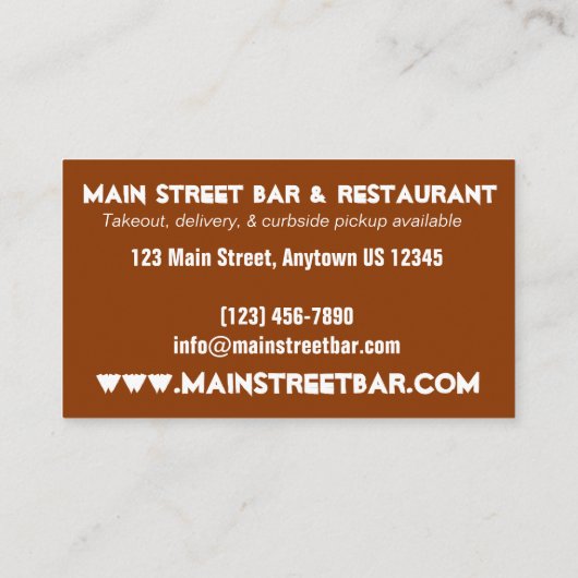 Fried Calamari Rings Italiaanse voedselproducent F Visitekaartje (Achterkant)