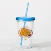 Fried cartoon-illustratie acryl drinkbeker (Achterkant)
