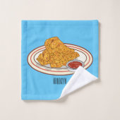 Fried cartoon-illustratie bad handdoek (Wasdoekje)