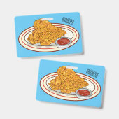 Fried cartoon-illustratie badge (Voor- en achterkant)