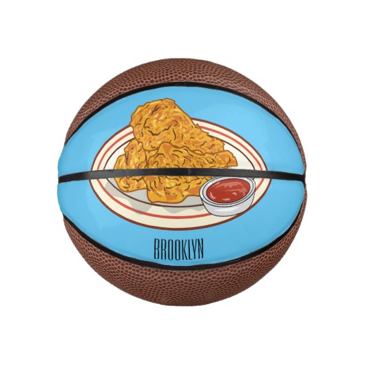 Fried cartoon-illustratie basketbal (Voorkant)