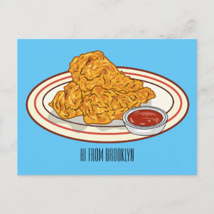 Fried cartoon-illustratie briefkaart