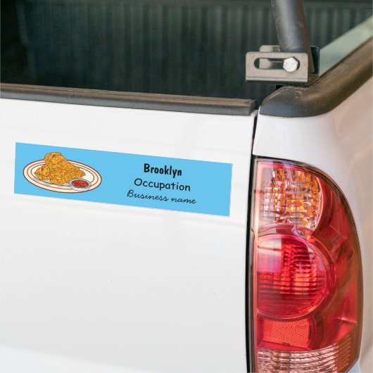 Fried cartoon-illustratie bumpersticker (Op Truck)
