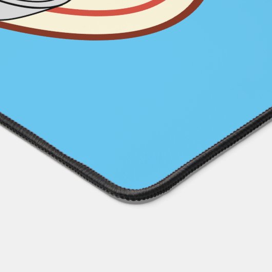 Fried cartoon-illustratie bureaumat (Hoek)