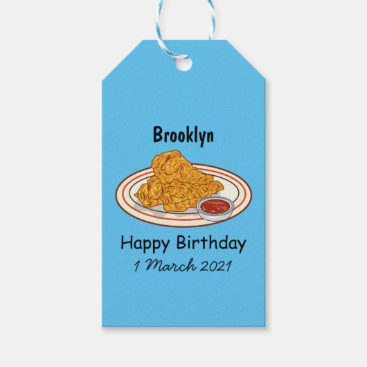 Fried cartoon-illustratie cadeaulabel (Voorkant)