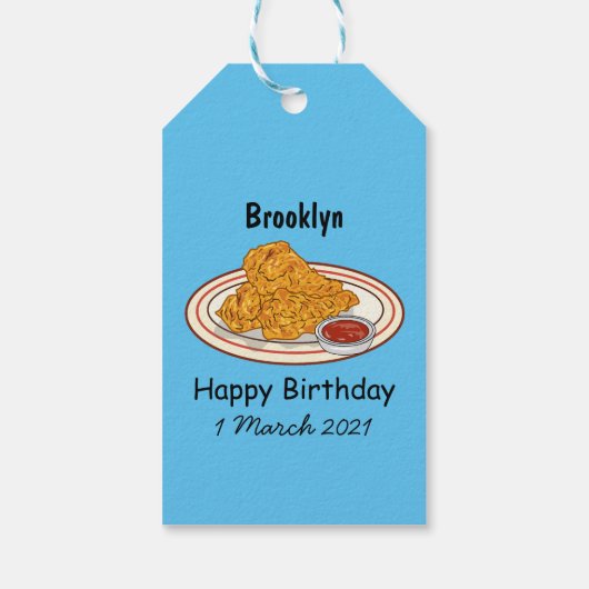 Fried cartoon-illustratie cadeaulabel (Achterkant)