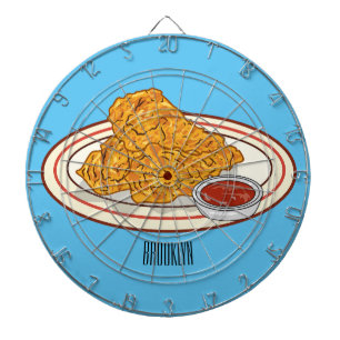 Fried cartoon-illustratie dartbord
