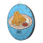 Fried cartoon-illustratie dartbord (Voorkant Rechts)