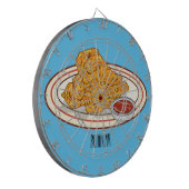 Fried cartoon-illustratie dartbord (Voorkant Links)