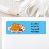 Fried cartoon-illustratie etiket (Insitu)