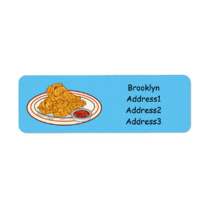 Fried cartoon-illustratie etiket