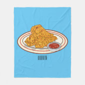 Fried cartoon-illustratie fleece deken (Voorkant)