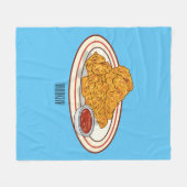 Fried cartoon-illustratie fleece deken (Voorkant (Horizontaal))