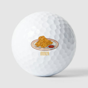 Fried cartoon-illustratie golfballen
