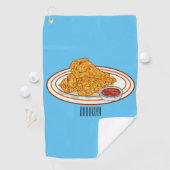 Fried cartoon-illustratie golfhanddoek (Insitu)