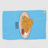 Fried cartoon-illustratie golfhanddoek (Horizontaal)