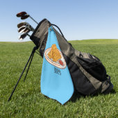 Fried cartoon-illustratie golfhanddoek (Groen)