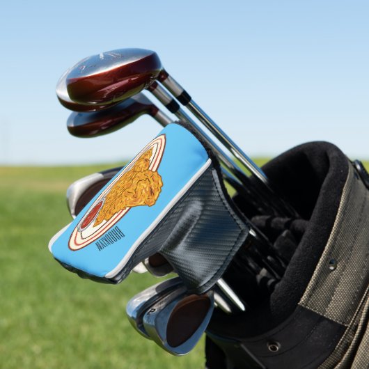 Fried cartoon-illustratie golfheadcover (Insitu)