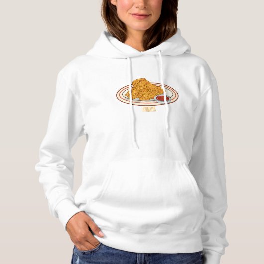 Fried cartoon-illustratie hoodie (Voorkant)