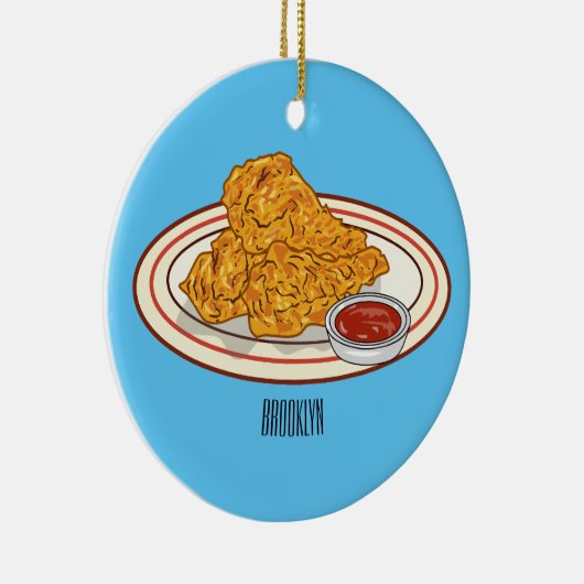 Fried cartoon-illustratie keramisch ornament (Rechts)