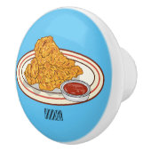 Fried cartoon-illustratie keramische knop (Rechts)