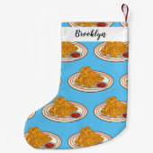 Fried cartoon-illustratie kleine kerstsok (Achterkant)