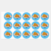 Fried cartoon-illustratie labels (Vel)