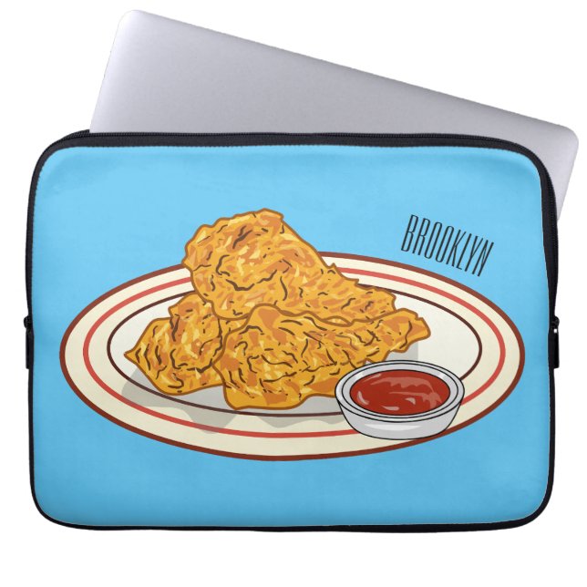 Fried cartoon-illustratie laptop sleeve (Voorkant)