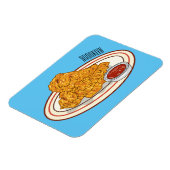 Fried cartoon-illustratie magneet (Linkerzijde)