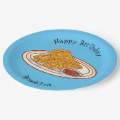 Fried cartoon-illustratie papieren bordje (Gekanteld)