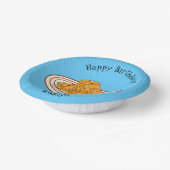 Fried cartoon-illustratie papieren kommen (Gebogen)